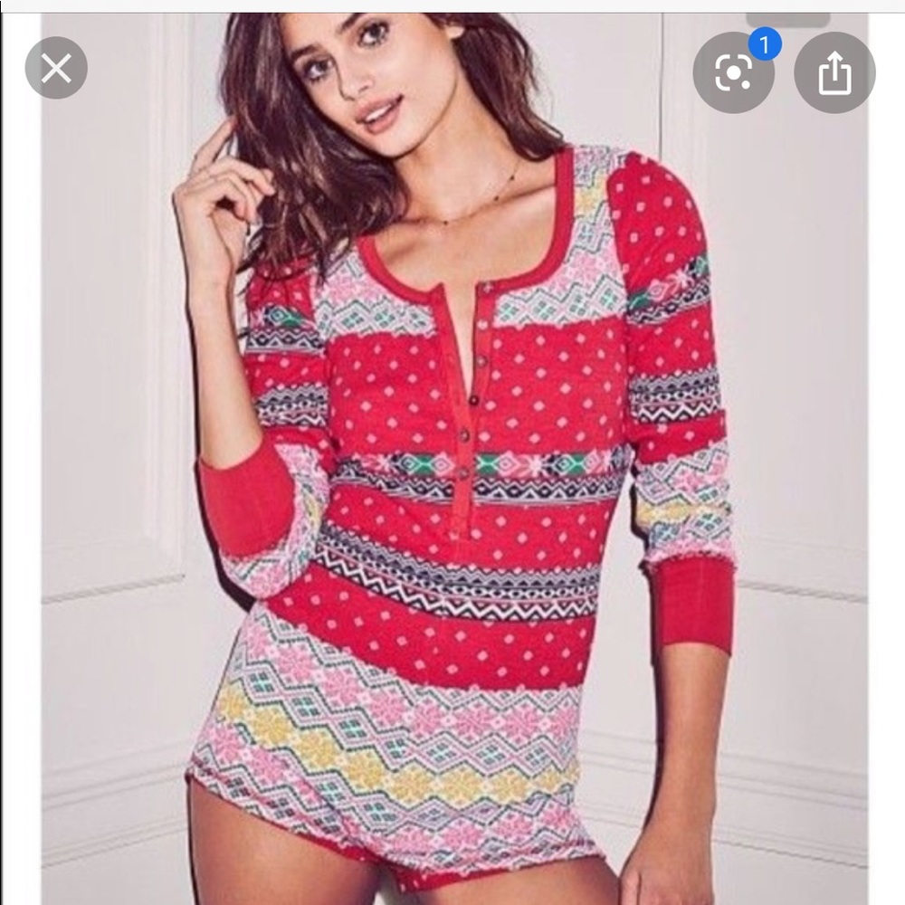 Victoria’s Secret Thermal Long Sleeve Romper